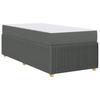 Bed Frame with Mattress Dark Gray 100 x 200 cm Fabric
