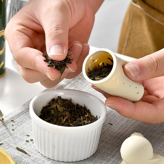 Silicone Tea Filter Hanging Tea Strainer Reusable Tea Infuser Unique Tea Brewing Tool for Home Restaurant Outdoor Travel