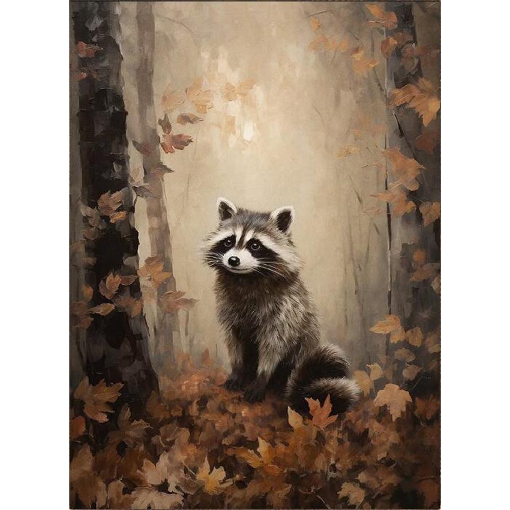 Forest Animals Butterfly Bat Plants Flowers Canvas Wall Art Nature Diamond Painting Decor Vintage Dark Skeleton Pumpkin Halloween