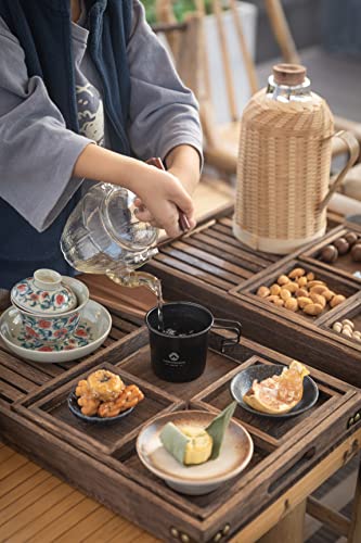 CAMPING MOON Solo Mug M Camping Mugs, Black, 4-Piece Set, 210ml, SOLO MUG BKS-190-4P