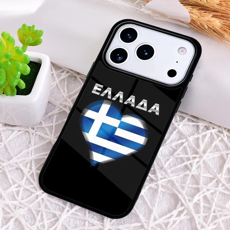 Greece Greek Flag Phone Case for iPhone 17 Air 16 15 11 12 14 13 Pro Max Shockproof Cover