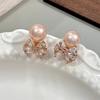 Rich and Valuable Gold and Silver Jewelry - Butterfly Knot Pearl Zircon Earrings for Women - Light Luxury High-Class Style Versatile Earrings