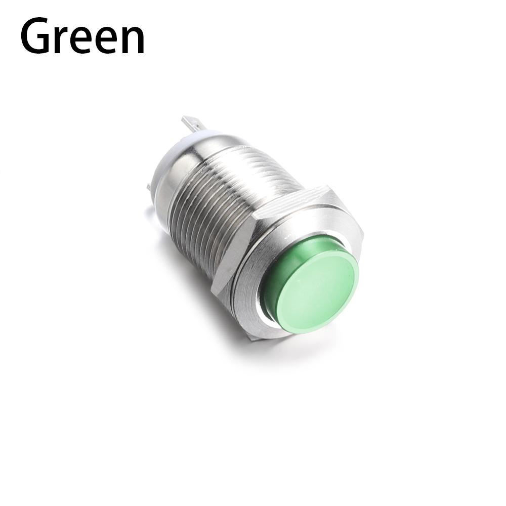 Druckschalter Mehrfarbig 250V Wasserdicht Metall 12mm Druckschalter Momentan