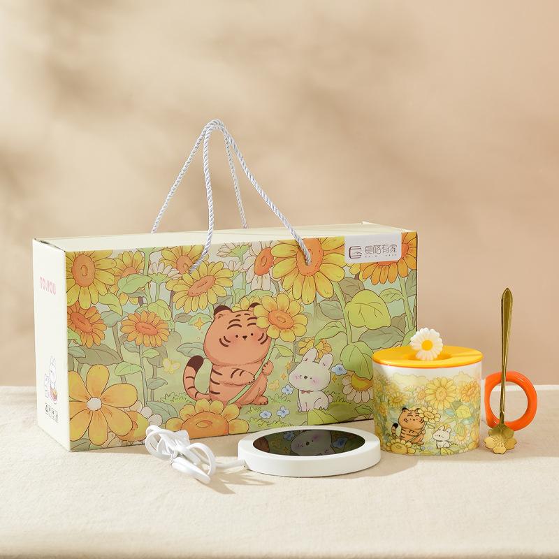 

Подарок на Фестиваль Года Кролика Кружка с постоянной температурой Сувенир Подарок на мероприятие Керамическая теплая кружка 401-500ml