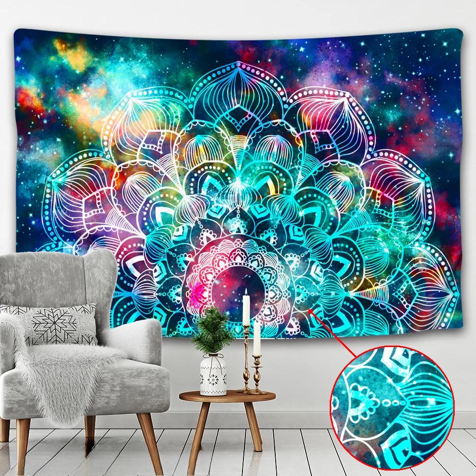 Indian Mandala Tapestry Wall Hanging Sandy Beach Throw Rug Blanket Camping Tent Travel Mattress Bohemian Sleeping Pad Tapestries