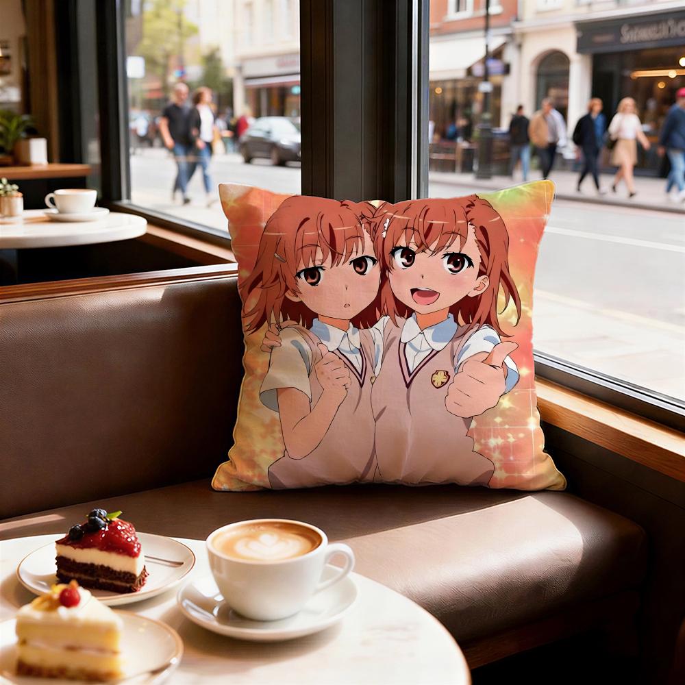 A Certain Scientific Railgun Cushion Cover Decorative Cushions Covers Cover Sofa 50X50 Pillow 4 Piece 45X45 40X40 Pillowcase