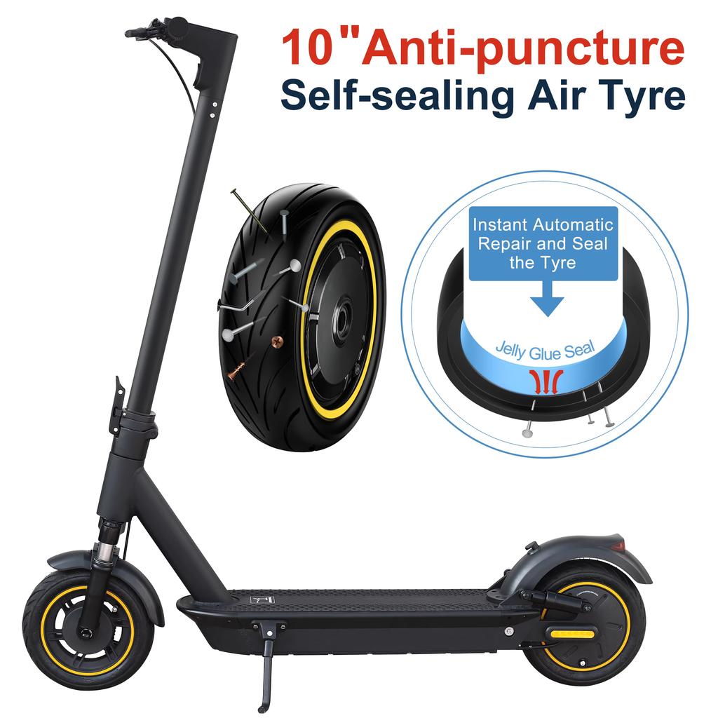 Deutschland Lager AOVOPRO 500W Faltbarer Elektroroller 10 Zoll Selbstabdichtender Pneumatischer Reifen Erwachsenen E-Scooter Bereit