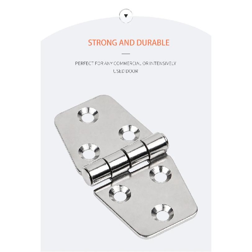 Alastin 4Pcs Door Hinges Marine Grade 316 Stainless Steel Hinge for Boat Window Hinges Marine Hardware 76*38mm