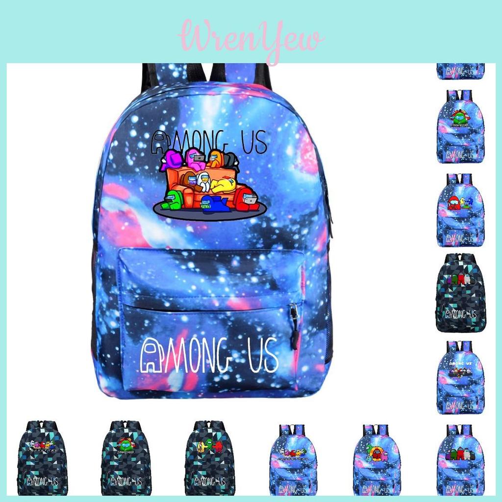 Zaino Among Us Grande Capacità Borsa Scolastica Per Bambini e Studenti