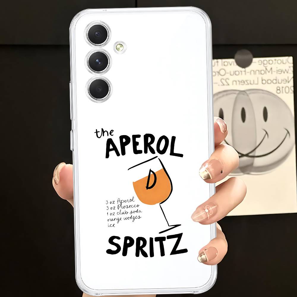 New Hot Fashion Spritzs Aperols HD Clear Transparent Phone Case For Samsung Galaxy A52,A12,A51,S24,S23,S22ULTRA,S21 Edge,S20LITE