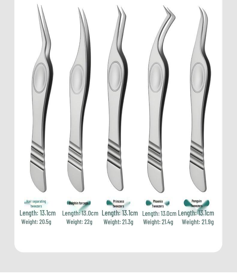 Phoenix High-Precision Non-Magnetic Stainless Steel Tweezers for Eyelash Grafting and Blooming