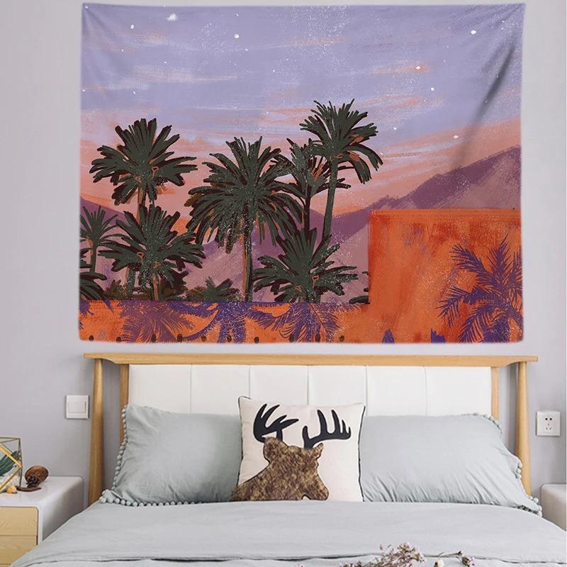 Böhmischer Stil Wohnen Illustration Dekorative Wandteppich Heim Wanddekoration Büro Wohnzimmer Wandteppich