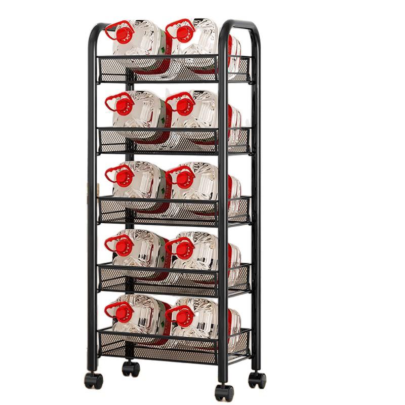 Multi-Layer Mobile Storage Rack for Kitchen, Bedroom, and Bathroom