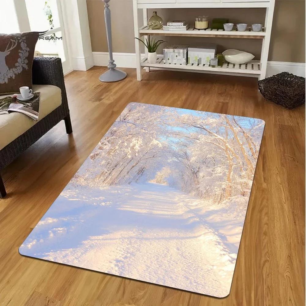 Landscape Carpet Cartoon Living Room Bedroom Kitchen Sofa Table Balcony Rug Non-slip Washable Mat Exquisite Home Ins