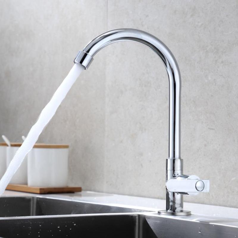 

1PC 360 Degree Rotation Kitchen Water Tap G1/2 Home Kitchen Single Cold Water Tap Kitchen Sink Water Faucet