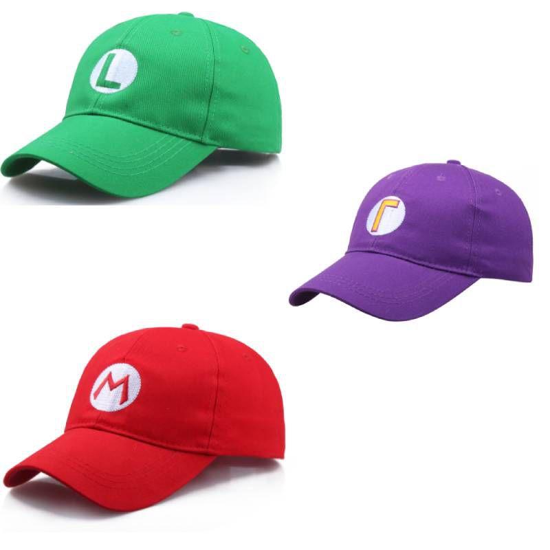 Super Mario Role Play Purple Baseball Cap Embroidered Outdoor Accessory