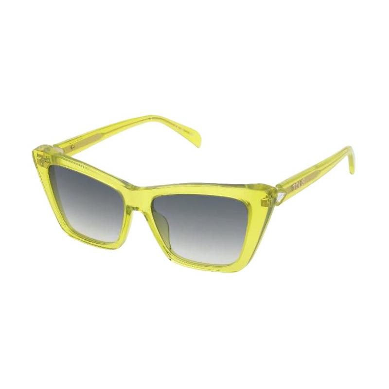 TOUS Brand Design Acetate Square Sunglasses Women's Yellow M190605478004
