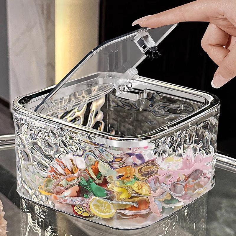 Hair Accessory Storage Box Desktop Girl Hair Clip Hair Ring Hair Clip Rubber Band Transparent Acrylic Sorting Box Storage Basket