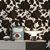 Retro Black Gold Floral Line Wallpaper Vintage Home Decoration Waterproof Contact Paper Flower Furniture Cabinet Sticker