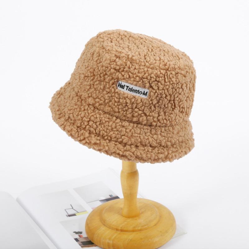 Lamb Bucket Hat Thermal Hat Children Winter Plush Hat Winter Plush Basin Hat Rabbit Fur Hat Women's Winter Hat