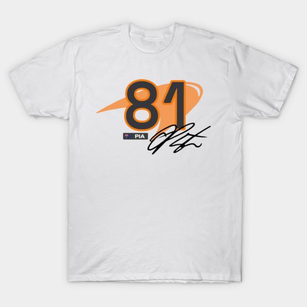 Asian Size Cotton Unisex Tshirt Print T-shirt Formula 1 - Oscar Piastri Number. T-shirt No-Cut Print Regular Fit