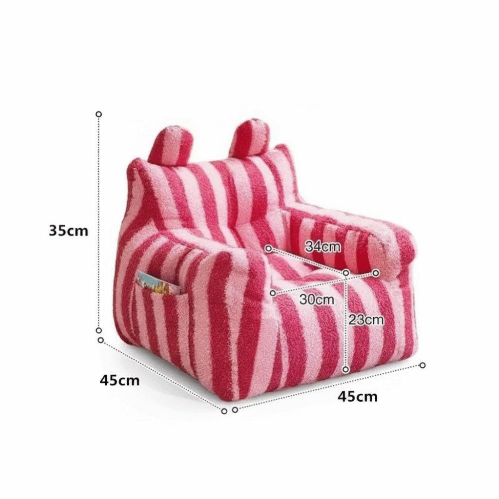 Comfortable Ergonomic Lazy Sofa Soft Fabric Kids Sofa Chair Children's Bear Sofa Bedroom