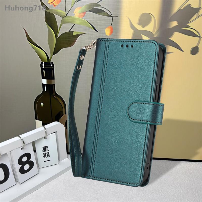 For Boost MobIle Celero 3 SC Summit 5 SN339D XD6U653DS 2024 5G Flip Wallet Case Leather Cover With Card Slots Hand Strap Wireless Charging