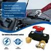 Car Cut-off Switch Safe Reliable Battery Disconnect with Brass Terminals Red Rotary Handle