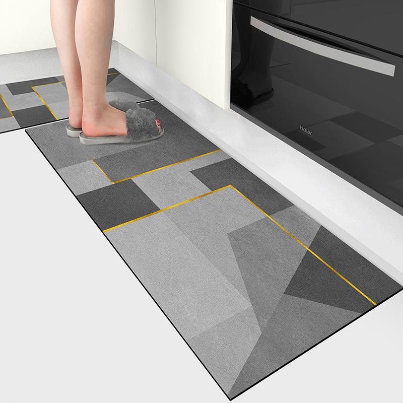 

Кухонный коврик Водопоглощение и грязеотталкивание Мягкий коврик для пола из диатомовой земли Высококачественный длинный коврик для ног Специальный двухкомпонентный противоскользящий коврик 40 * 60Cm