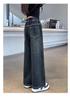 Kids' Butterfly Embroidered Wide-Leg Jeans for Girls - Spring & Autumn
