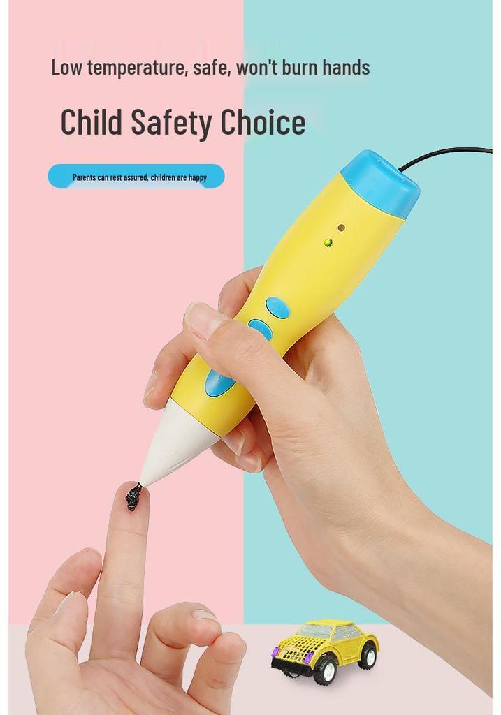 Rechargeable Low Temperature 3D Printing Pen for Kids - 1100mAh PCL Children's Day Gift