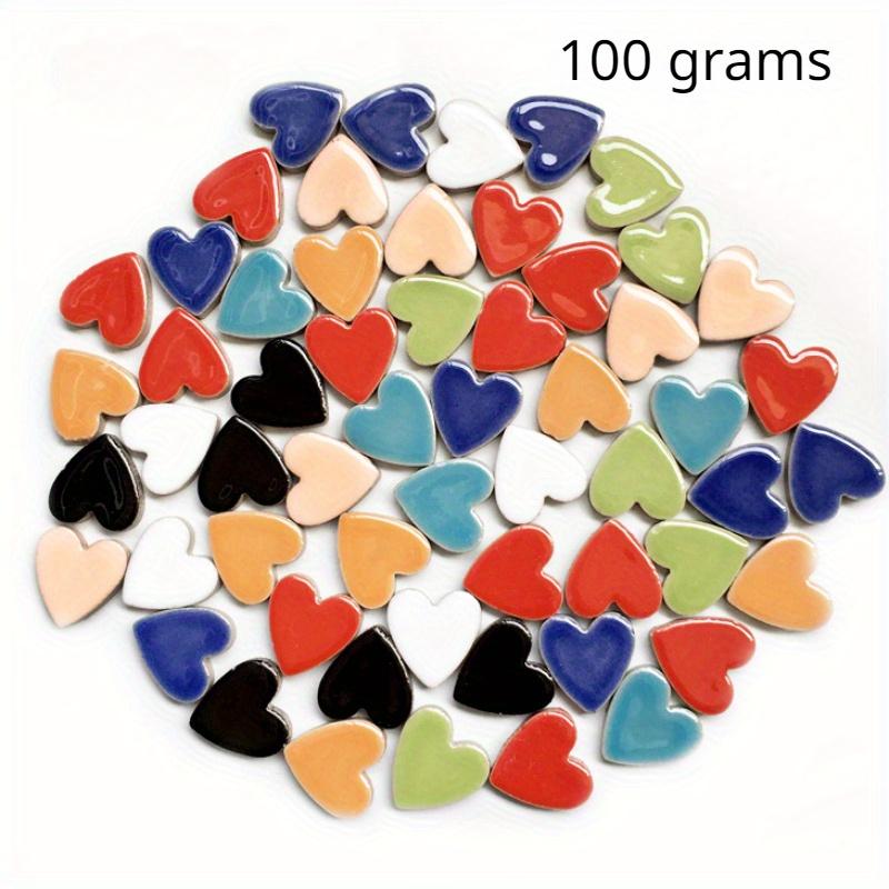 Heart-Shaped Ceramic Mosaic Particles, DIY Creative Handmade Puzzle Making, Wall, Swimming Pool, Fish Pool Decoration Materials