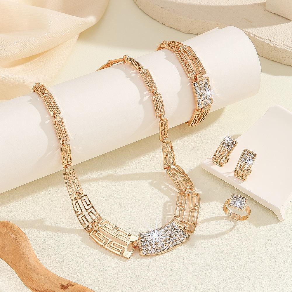 Modeberlock Lätt Lyxigt Smyckesset Halsband och Armband för Damer