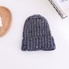 Wool hat Women's tide knitted hat Autumn and winter suitable for round face casual hat Mixed color dome ear protector headgear