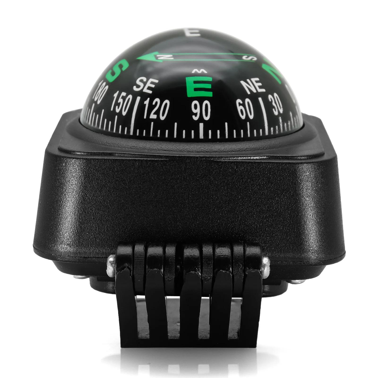 Outdoor Travel Dashboard Compass Car Ball Shaped Navigation Direction Guide For Vehicle Boat Hiking Camping Pointing Guide Meter чёрный