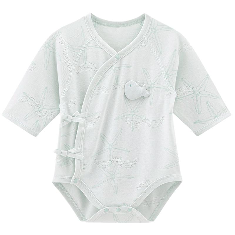 

Newborn Baby Cotton Modal 3/4 Sleeve Wrap Bodysuit 59