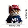1pc Cartoon Cat for Trump Car Stickers Waterproof for Window Trunk Laptop Vinyl Decals Scratches Cover Funny Auto Decoration