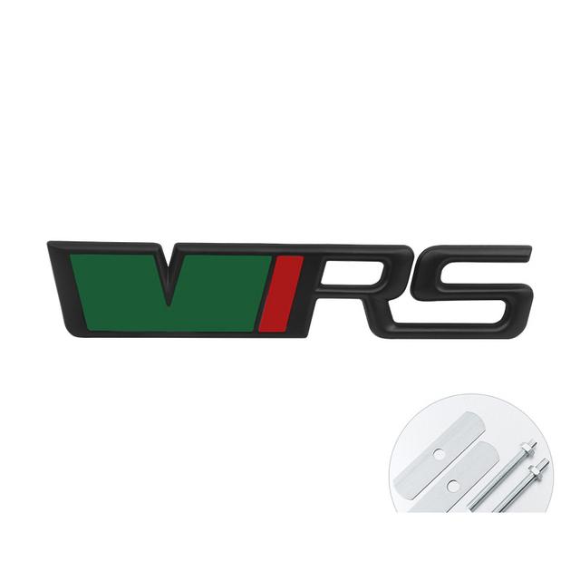 AAAIY1 3d Metal Logo VRS Emblem Letters Car Front Grill Badge For Skoda Fabia 1 MK1 Kodiaq Ocavia 2 3 MK3 MK2 VRS Sticker Accessories