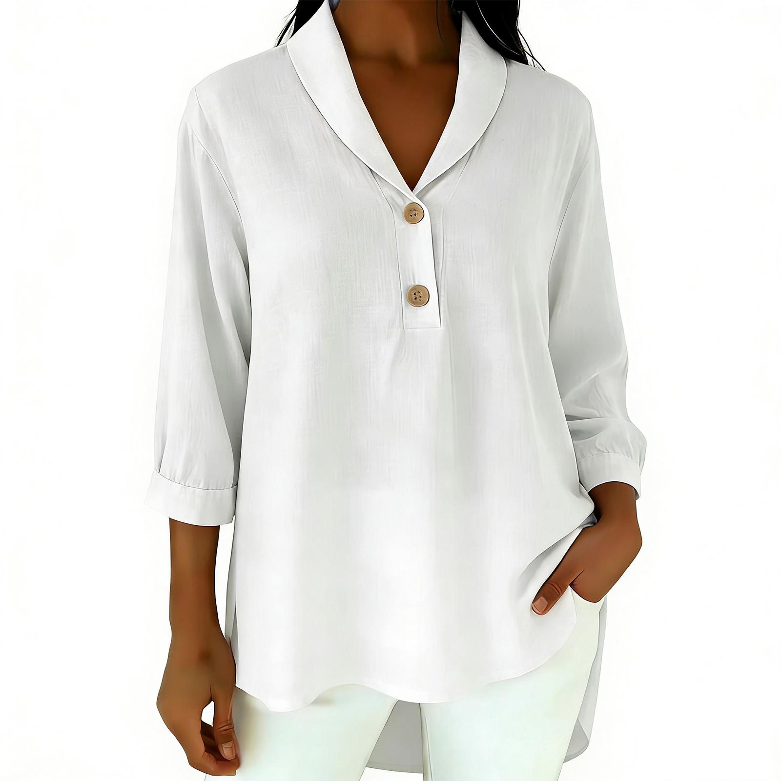 Женский модный и элегантный топ S белый