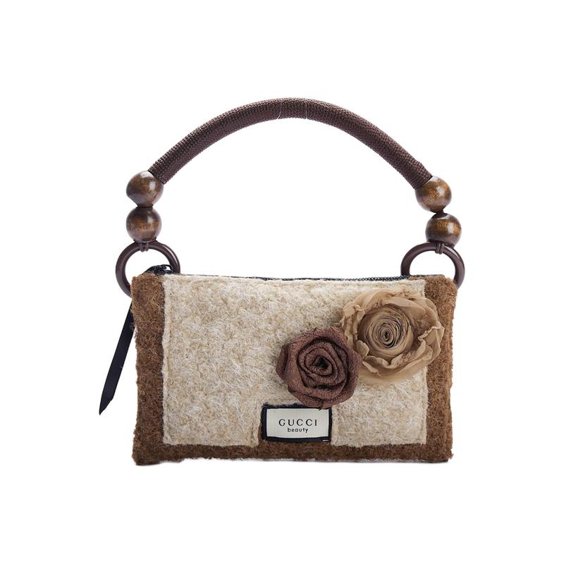 Косметичка Gucci в стиле DIY Пузырчатая медуза Эбеновое дерево Роза Сумка Портативная для хранения Полиэфирное волокно Для поездок на работу Универсальная эбеновое дерево роза коричневый