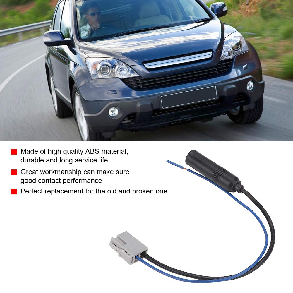 Radio Antenna Conversion Male Cable Accessories for Honda, Qiilu Antenna Adapter Cable, ABS Car