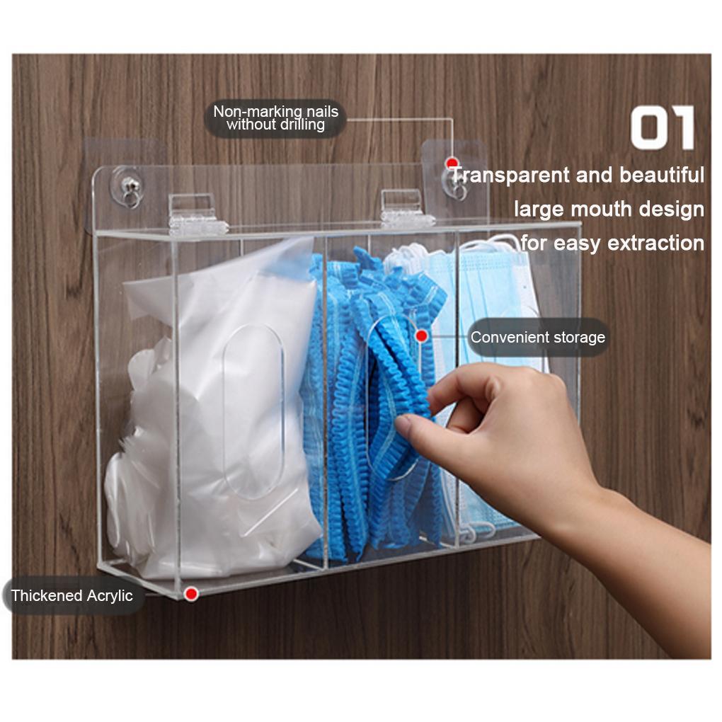Acryl Gesichtsmasken- und Handschuhspender Aufbewahrungsbox Halter Für Labor Klares Acryl Einweg