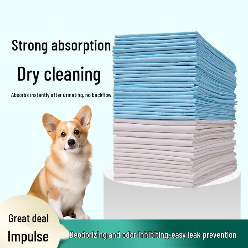 100-Pack Thickened Pet Pee Pads for Dogs and Cats - Absorbent, Deodorant, Urine Barrier