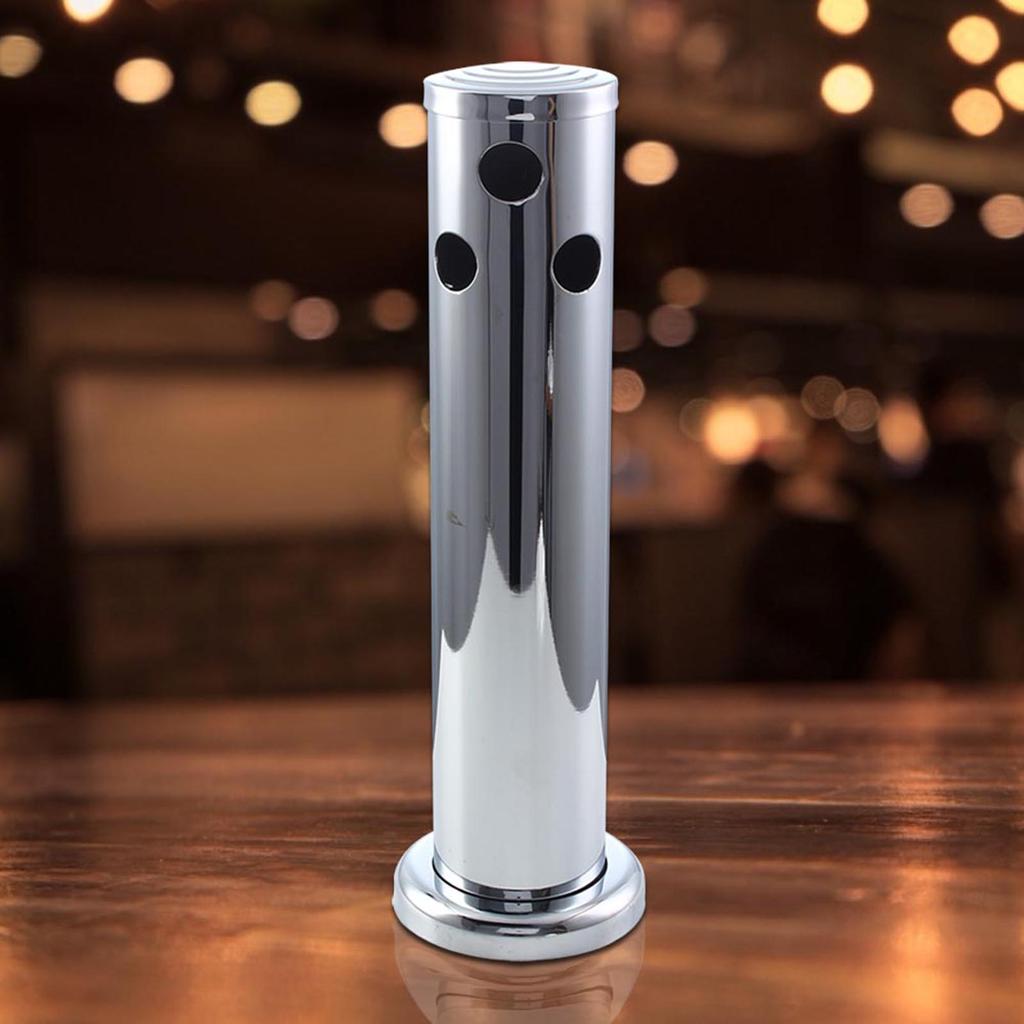 3" Stainless Steel Adjustable Draft Beer Kegerator Tower Beer Dispenser Tool(Triple Faucet)