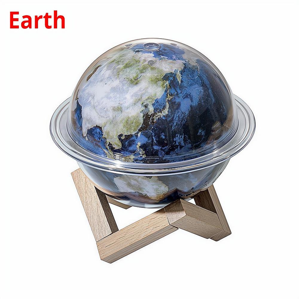 Galaxy Planet Luftbefeuchter 330ml Starker Nebel Haushaltszerstäuber LED Nachtlicht Kreisförmige tragbare USB-Aromatherapie-Atmosphärenlampe