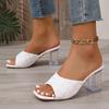 Fashion Summer Slippers Women Fashion Shoes for Women Thick Heel Black Large Sandals Luxury Heel Slippers Zapatos