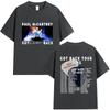 Paul Mccartney Got Back Tour 2025 New Graphic T Shirts Unisexs Wounisex Vintage Hip Hop Oversized Cotton Tshirt Fans Gift Streetwear