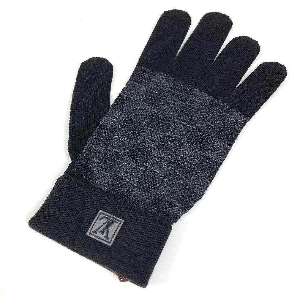 Louis Vuitton M70006 Damier Graphite Gon Petit gloves wool / polyester Black