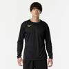 Volleyball Basic Practice Shirt, Long Sleeve, V2MAB532, Unisex, Black x Safety Yellow, Size S