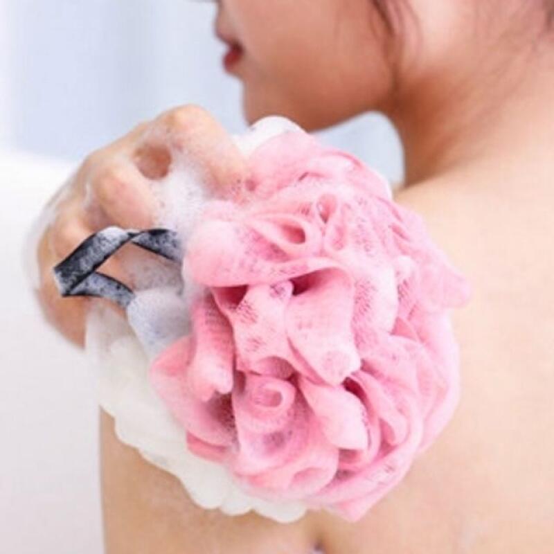 

Shower Ball Pink Beige Bath Bubble Shower Towel [WC7D287]